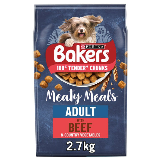 Bakers Meaty Meals Adult With Beef 2.7Kg