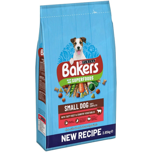 Bakers Adult Small Dog with Beef & Vegetable 2.85kg