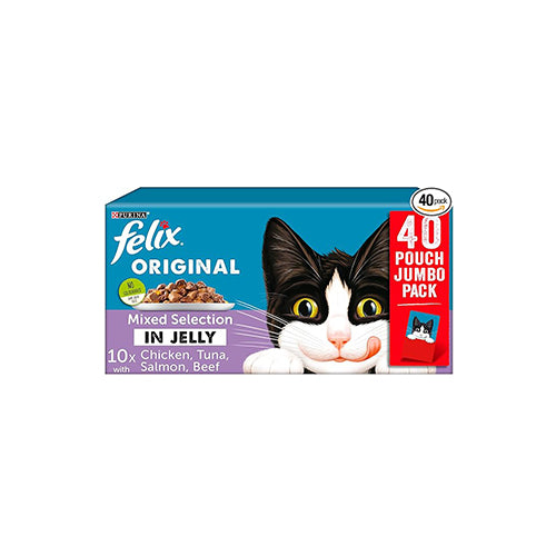 Felix Pouch Mixed Selection in Jelly 40x100g