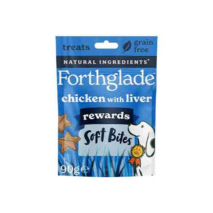 Forthglade Rewards Natural Soft Bites With Chicken &amp; Liver 8 x 90g