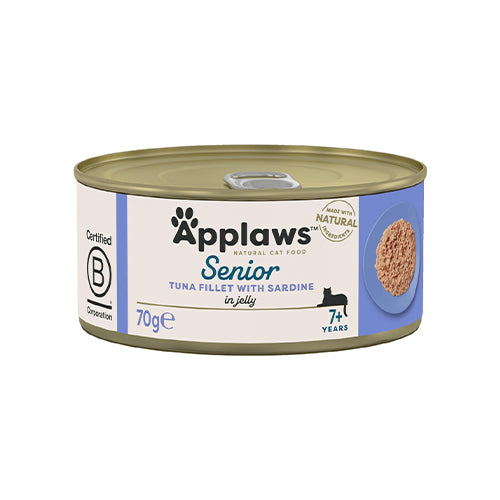 Applaws Senior Tuna Fillet With Sardine In Jelly 24 x 70g