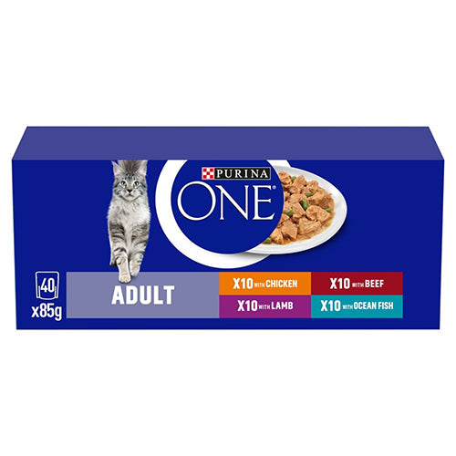 Purina One Adult Mixed Selection in Gravy 40x85g - Wet Cat Food