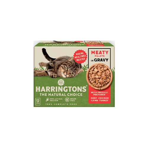 Harringtons Grain Free Meaty Fillets In Gravy 12 x 85g