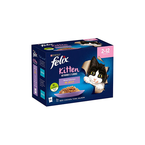Felix Kitten Mixed Selection in Jelly 12 x 100g