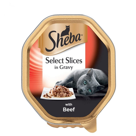 Sheba Select Slices With Beef in Gravy 22 x 85g - Wet Cat Food
