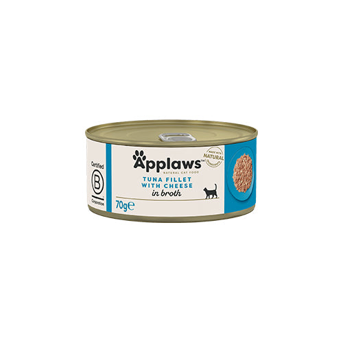 Applaws Tuna Fillet With Cheese In Broth 24 x 70g