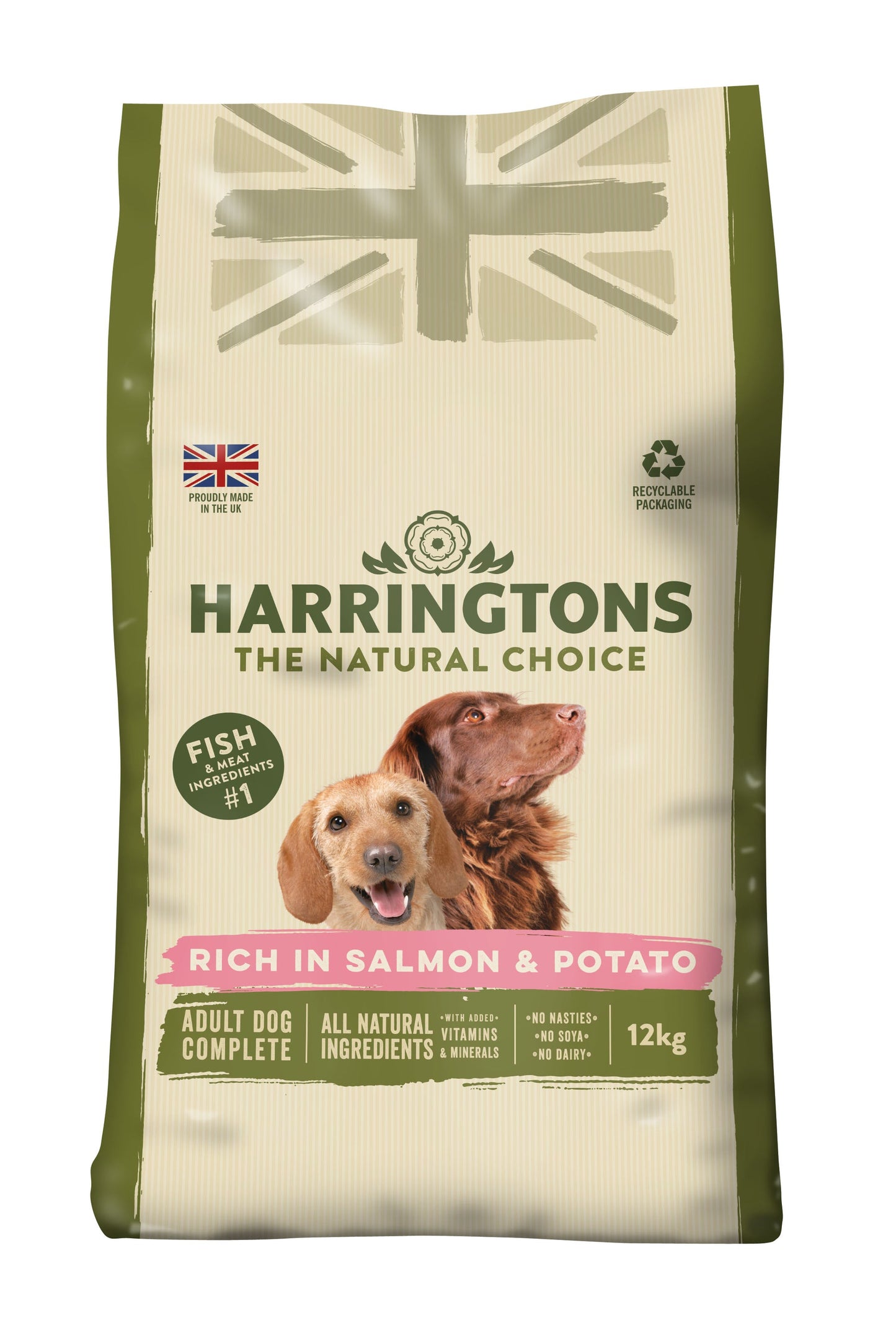 Harringtons Adult Rich In Salmon & Potato 12kg - Dry Dog Food