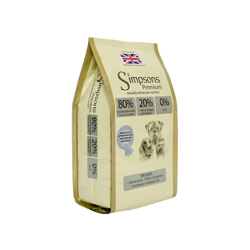 Simpsons Premium Dog 80/20 Mixed Meat &amp; Fish 12kg Dry Dog Food