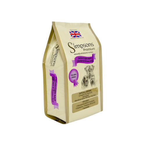 Simpsons Premium Senior Chicken &amp; Brown Rice 12kg Dry Dog Food