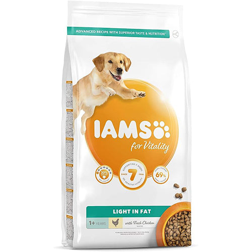 Iams for Vitality Light in Fat with Chicken 2kg - Dry Dog Food