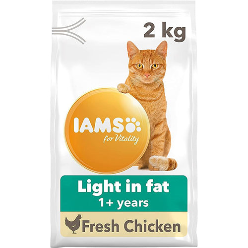 Iams for Vitality Light in Fat Sterilised with Chicken 2kg - Dry Cat Food