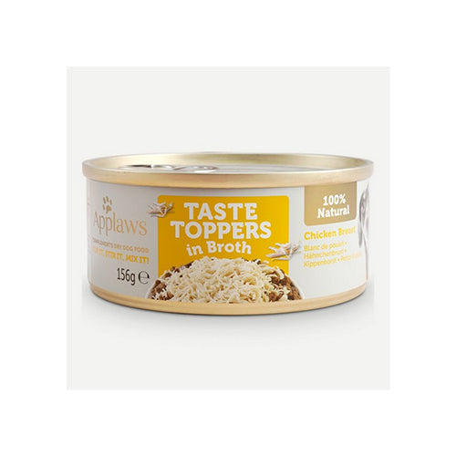 Applaws Dog Taste Toppers in Broth 12x156g Tins with Chicken
