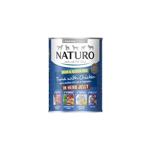 Naturo Adult With Tuna and Chicken in Herb Jelly 12 x 390g