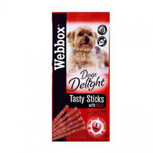 Webbox Dogs Delight Beef Sticks - 6 x 12