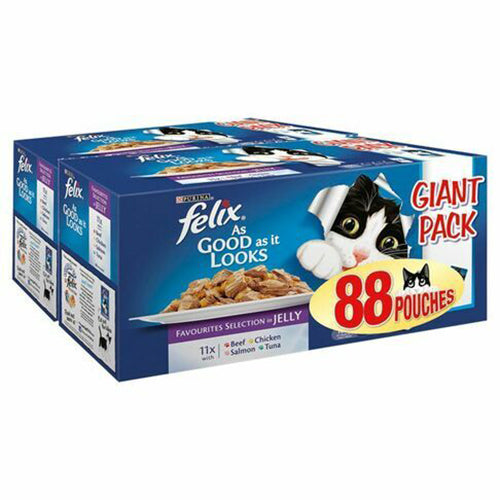 Felix As Good As It Looks Favourites Selection In Jelly Wet Cat Food - 88 x 100g