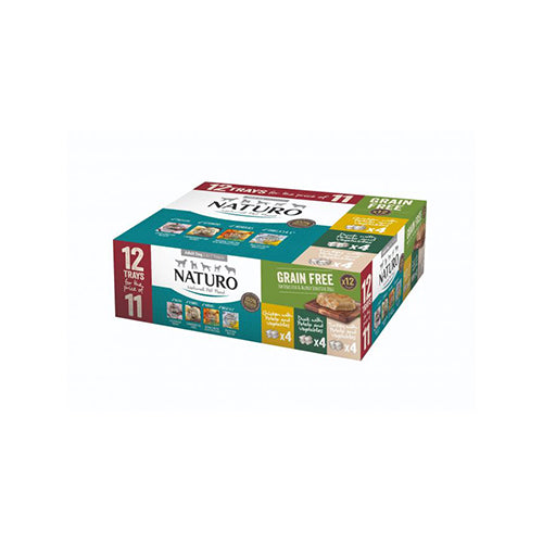 Naturo Adult Grain Free Variety Pack 12 x 400g Trays