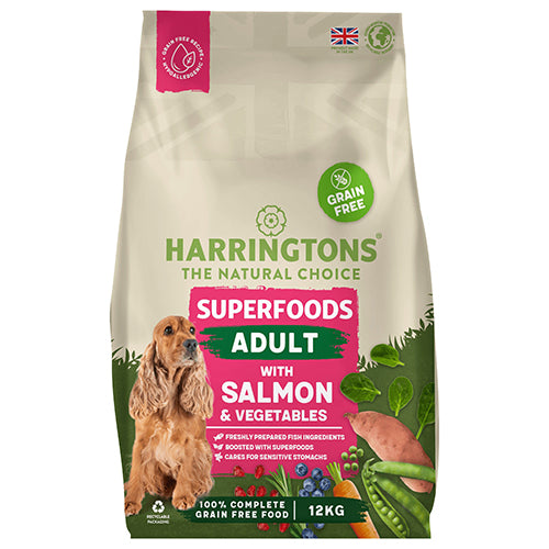 Harringtons Adult Grain Free Superfoods Salmon & Veg - 12kg