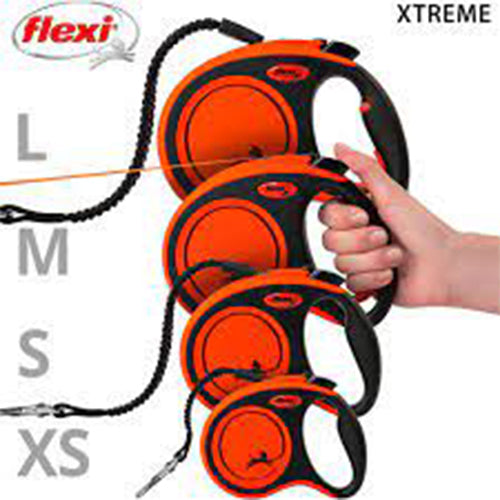 Flexi Xtreme Retractable Tape Leash Orange