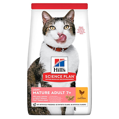 Hills Science Plan Light - Mature 7+ Chicken 1.5kg - Dry Cat Food