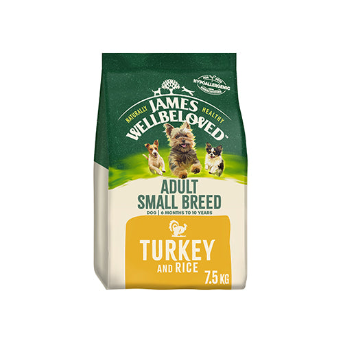 James Wellbeloved Adult Dog Small Breed Turkey &amp; Rice 7.5kg Dry Dog Food