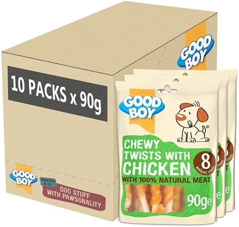 Good Boy 10 x 90g Chewy Twists with Chicken