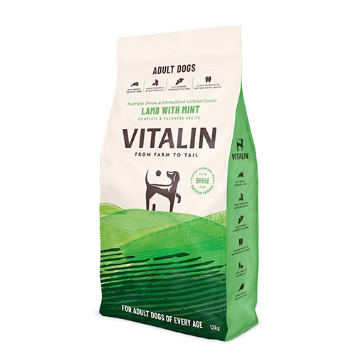 Vitalin Adult Dog Lamb with Mint 12kg