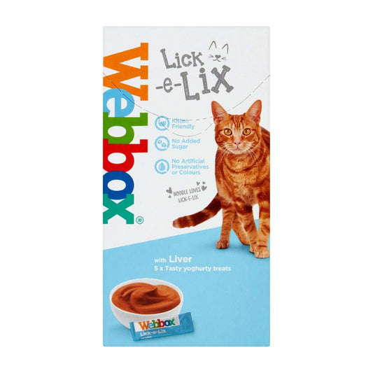 Webbox Lick-e-Lix Liver Cat Treats - 17 x 5 Pack