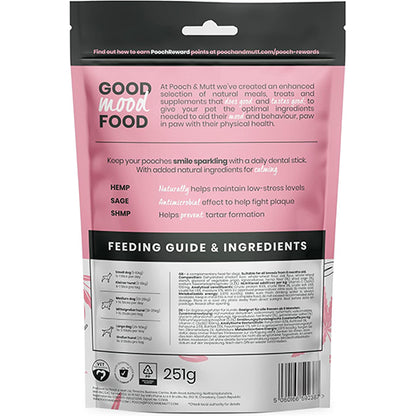 Pooch &amp; Mutt Hemp &amp; Sage Calming Dental Sticks 10 x 7 Sticks