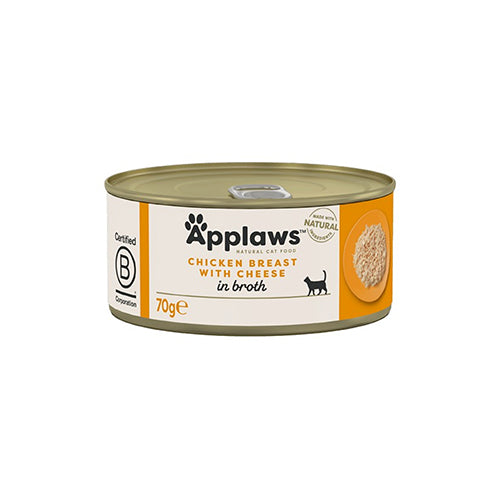 Applaws Cat Chicken Breast with Cheese in Broth 24 x 70g