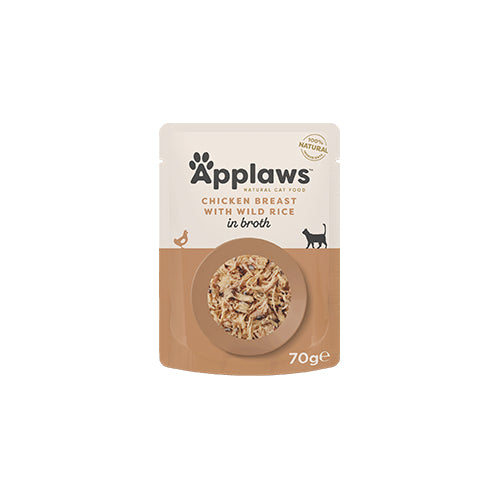 Applaws Chicken Breast with Wild Rice in Broth 12 x 70g