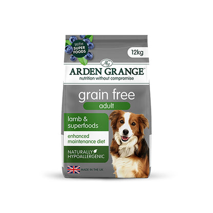 Arden Grange Grain Free Adult Lamb &amp; Superfoods 12kg Dry Dog Food