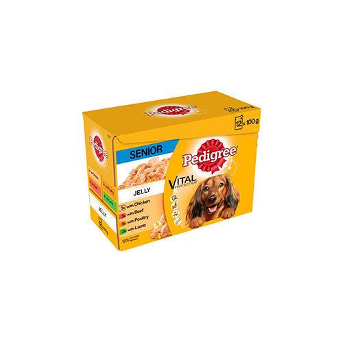 Pedigree Senior Mixed Selection in Jelly Pouches 12 x 100g