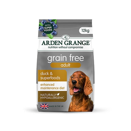 Arden Grange Grain Free Adult Duck &amp; Superfoods 12kg Dry Dog Food
