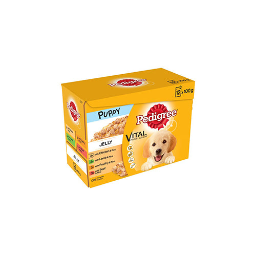 Pedigree Puppy Mixed Selection in Jelly Pouches 12x100g