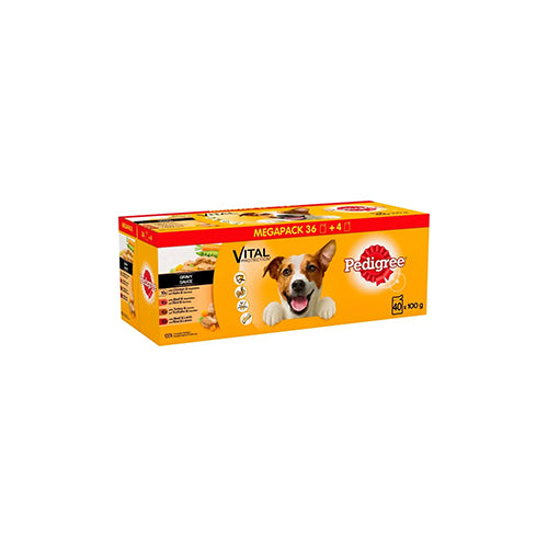 Pedigree Mixed Selection in Gravy Mega Pack Pouches 40x100g