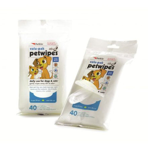 Petkin Eco Wipe Vanilla & Coconut-Pack of 40