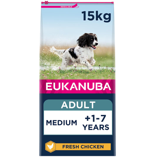 Eukanuba Adult Medium Breed Chicken 12kg - Dry Dog Food