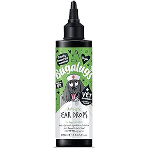 Bugalugs Antiseptic Dog Ear Drops - 200ml
