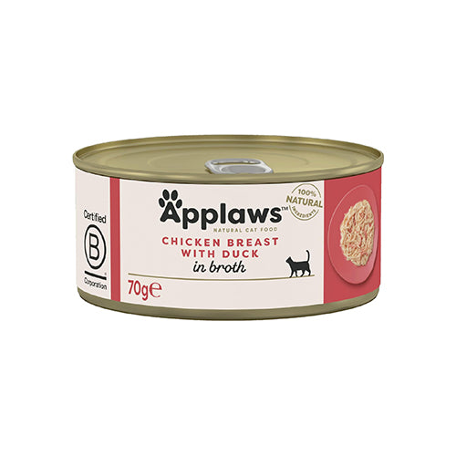 Applaws Chicken Breast with Duck in Broth 24 x 70g