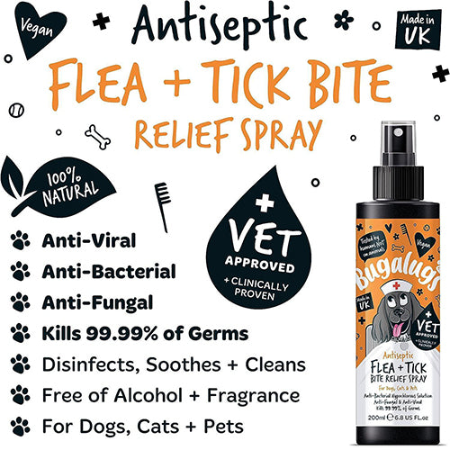 Bugalugs Antiseptic Flea & Tick Bite Relief Pet Spray