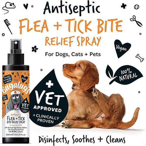 Bugalugs Antiseptic Flea & Tick Bite Relief Pet Spray