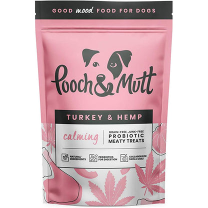 Pooch &amp; Mutt Meaty Calming with Turkey &amp; Hemp 7 x 120g - Dog Treat