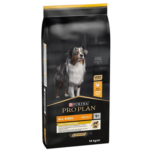 Purina Pro Plan Adult Light Sterilised With Chicken 14kg   Dry Dog Food