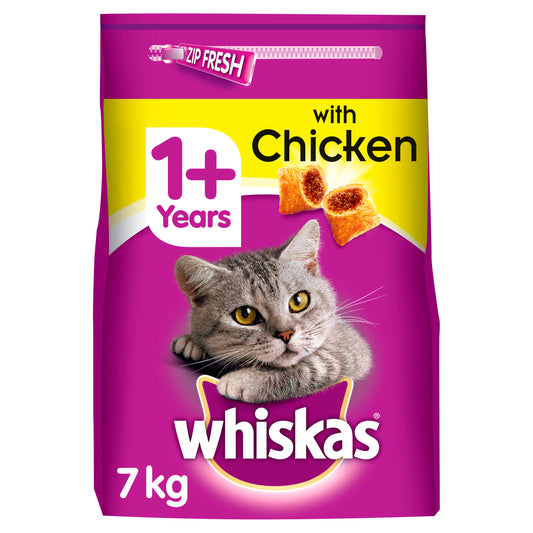 Whiskas Dry Cat Food 7kg 1+ Complete Chicken