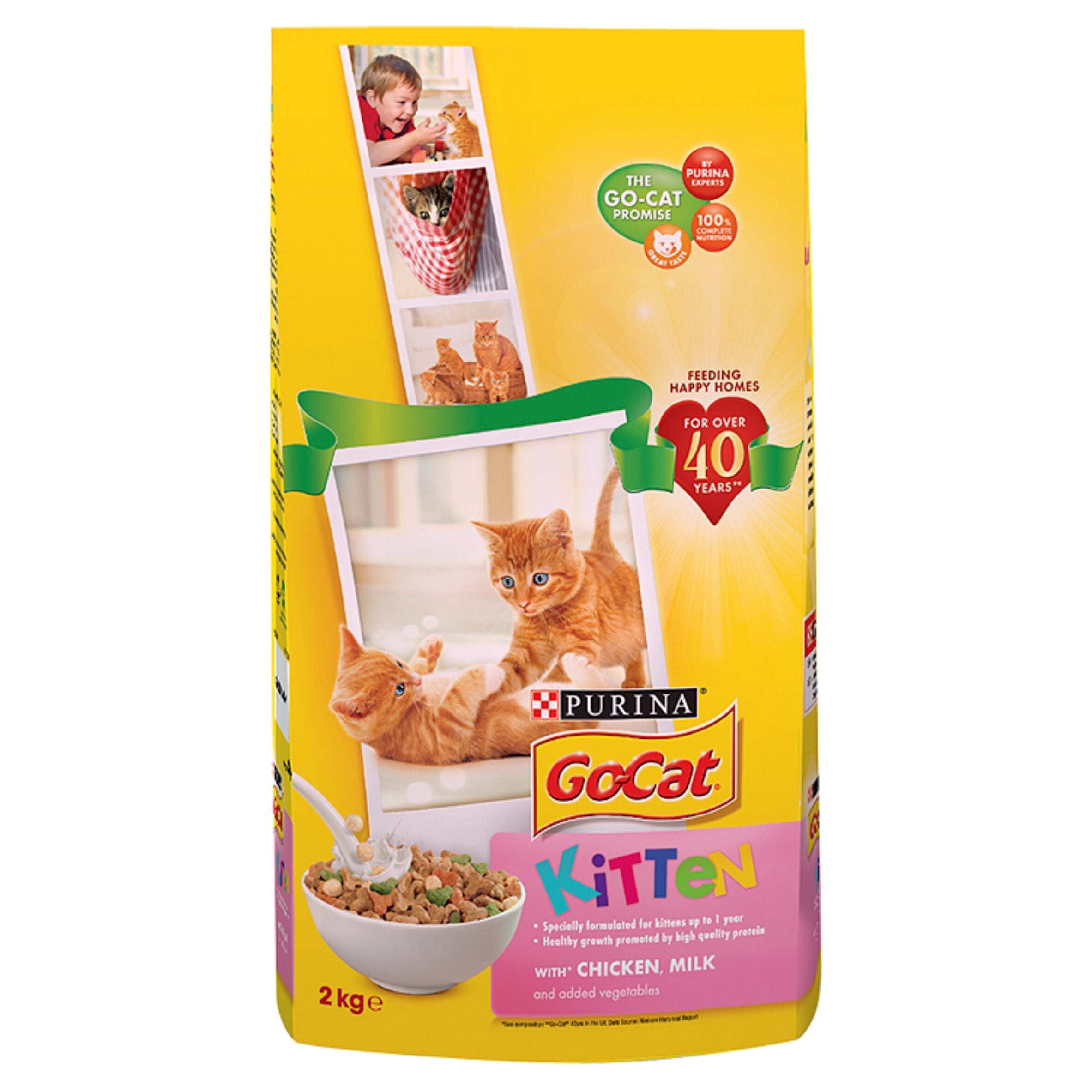 Purina Go-Cat Kitten Food With Chicken, Milk &amp; Vegetables 2kg