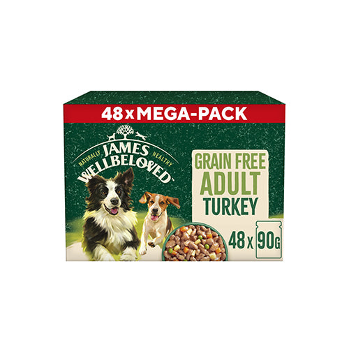 James Wellbeloved Grain Free Adult Turkey &amp; Rice In Gravy 48x90g