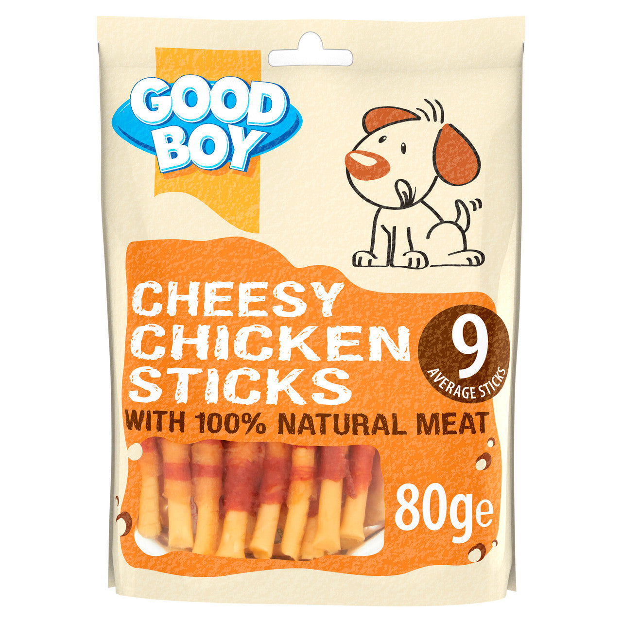 Good Boy 10x80g Chicken Cheese Sticks - Dog Treat