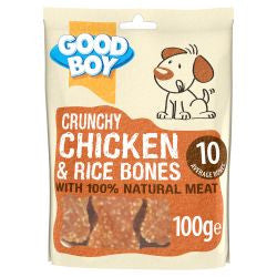 Good Boy 8x100g Crunchy Chicken &amp; Rice Bones
