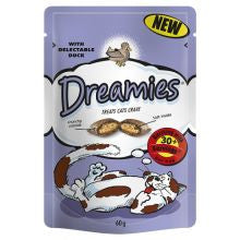 Dreamies 8 x 60g Delectable Duck - Cat Treats