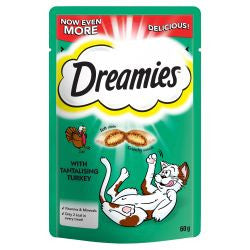 Dreamies 8 x 60g with  Tantalising Turkey - Cat Treats